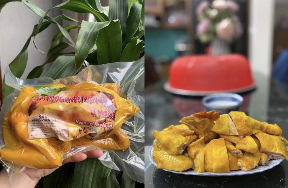 Gà ri ủ muối nguyên con